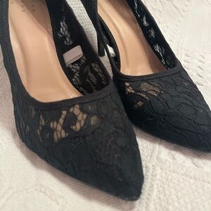 Lace Pointed Toe High Heel Pumps Coquette Wimsigoth Black A New Day Women’s 6.5